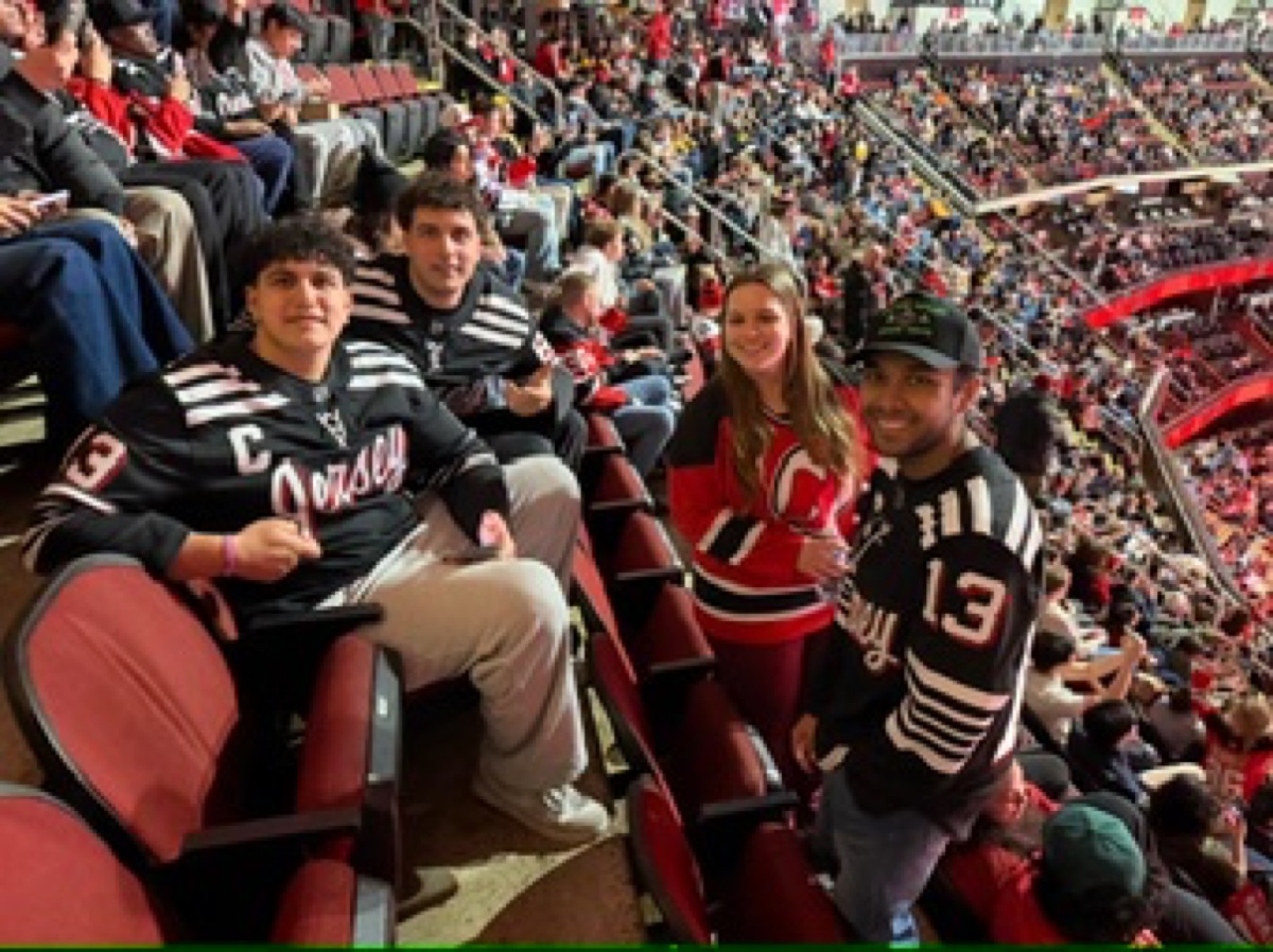 Cedar Grove EMS members at a hockey game community standby